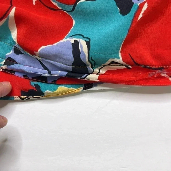 Garfinckel’s vintage Silk dress size 18 with flowers - Picture 9 of 13